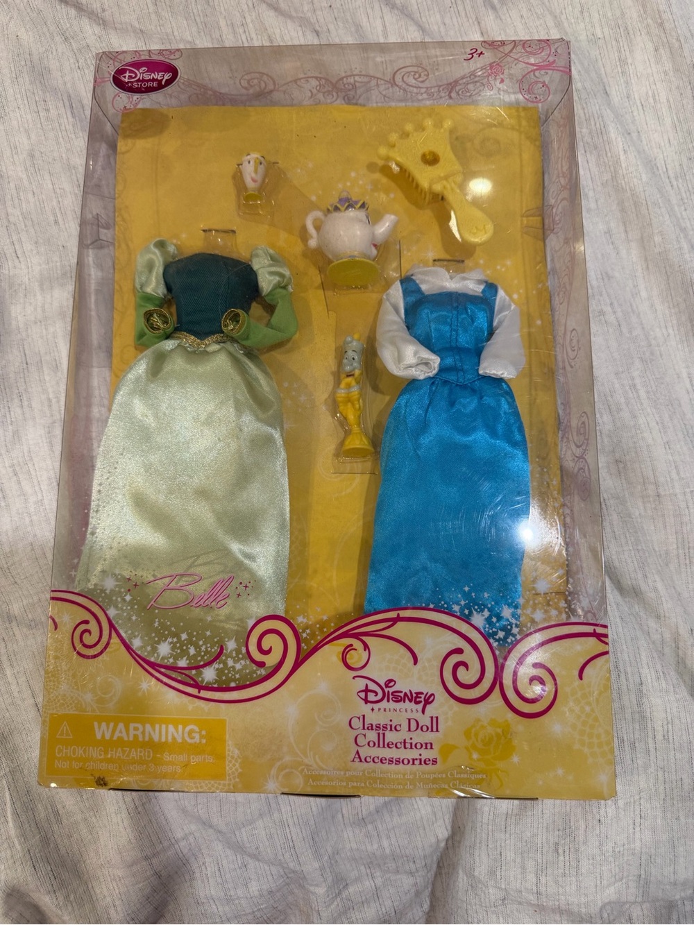 Disney Princess Belle Doll Outfit Two Dresses & Accessories Vintage